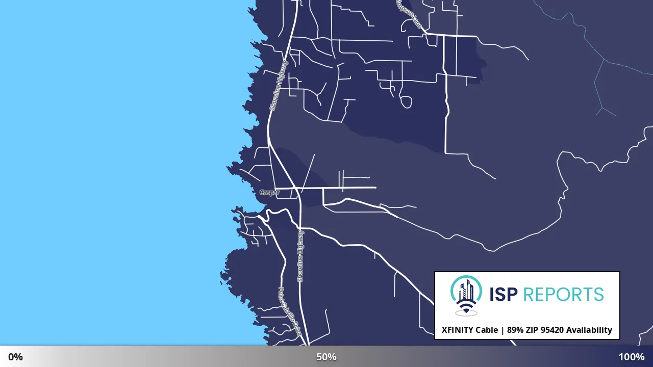95420, CA map of internet availability
