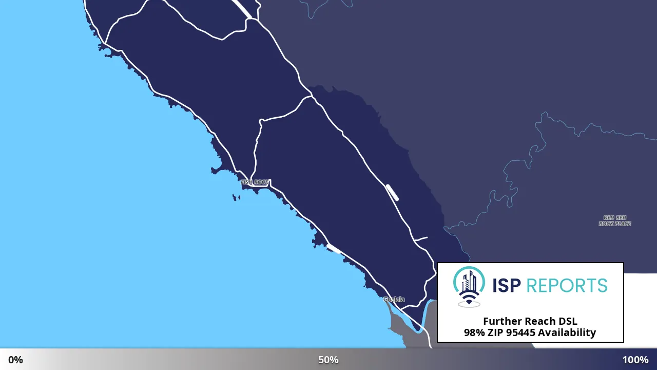95445, CA map of internet availability