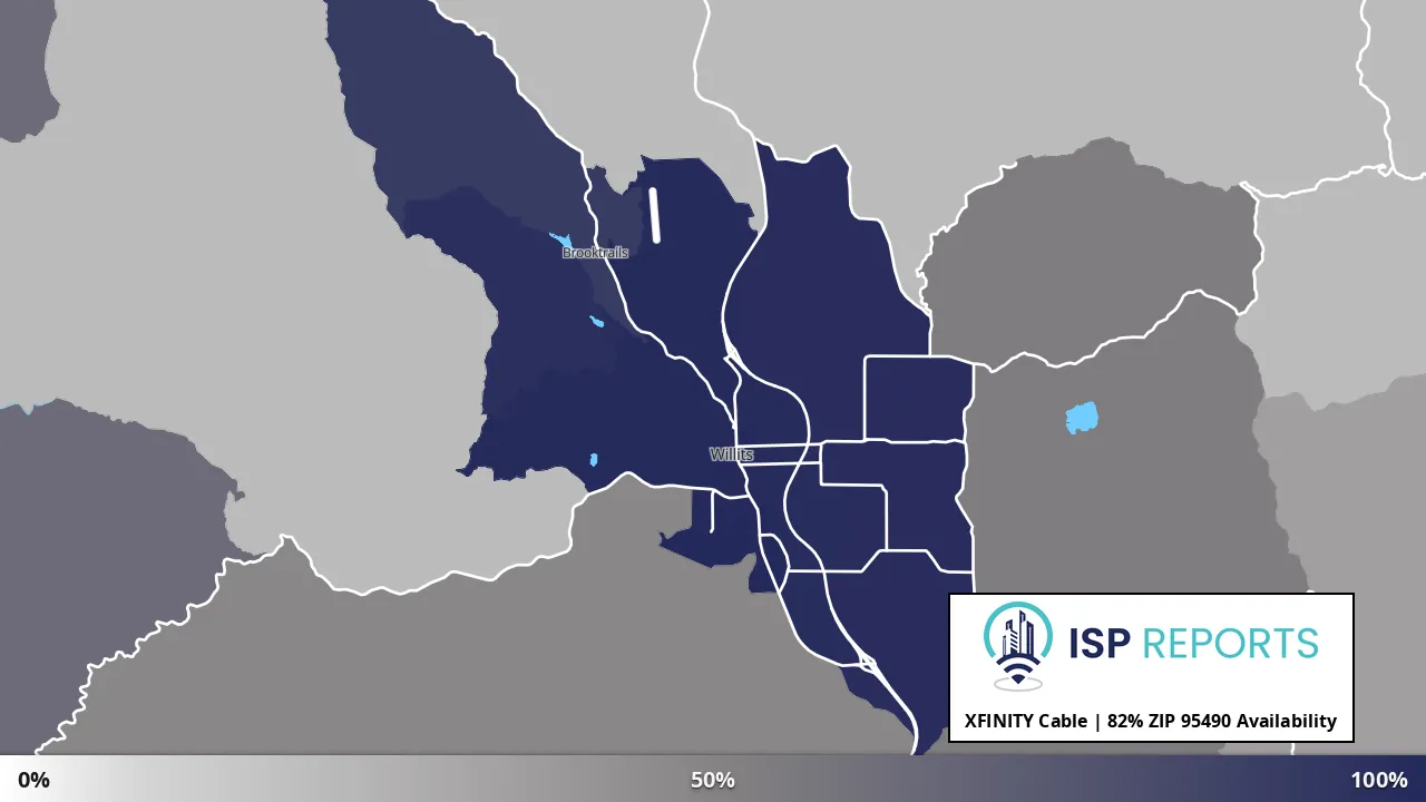 95490, CA map of internet availability