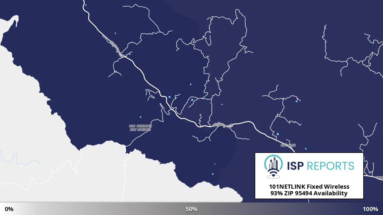 95494, CA map of internet availability