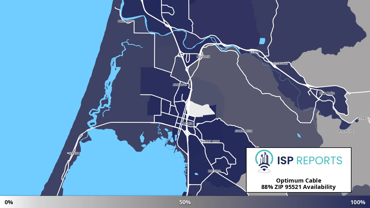 95521, CA map of internet availability