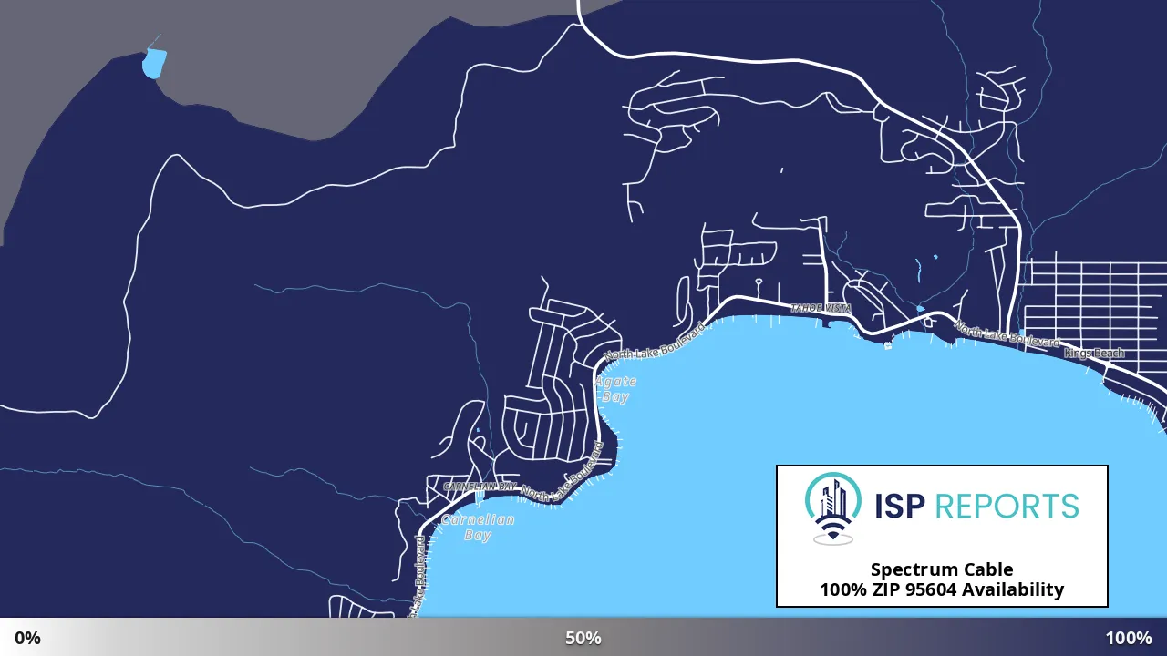 95604, CA map of internet availability