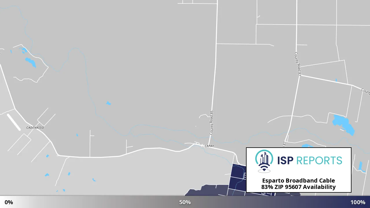95607, CA map of internet availability