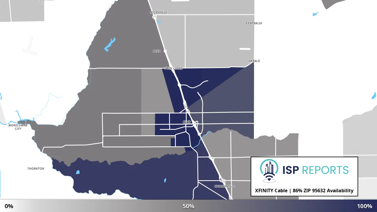 95632, CA map of internet availability