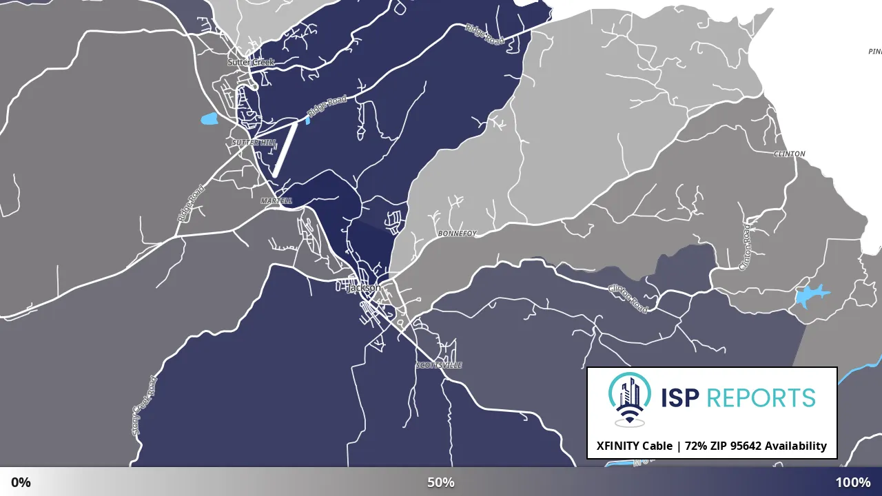 95642, CA map of internet availability