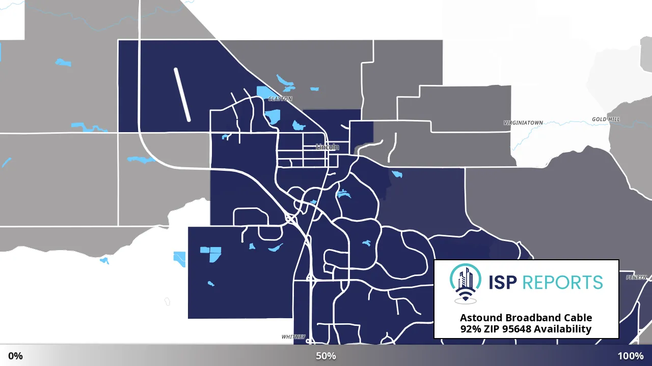 95648, CA map of internet availability