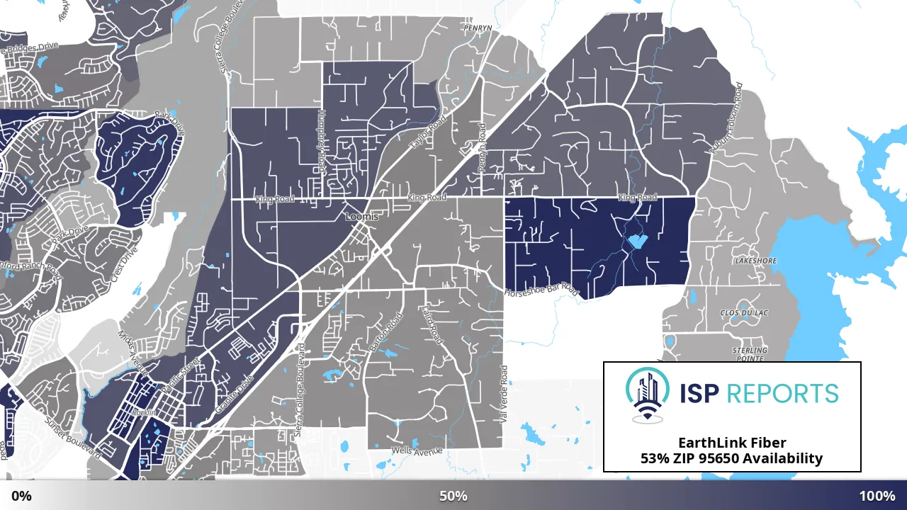 95650, CA map of internet availability
