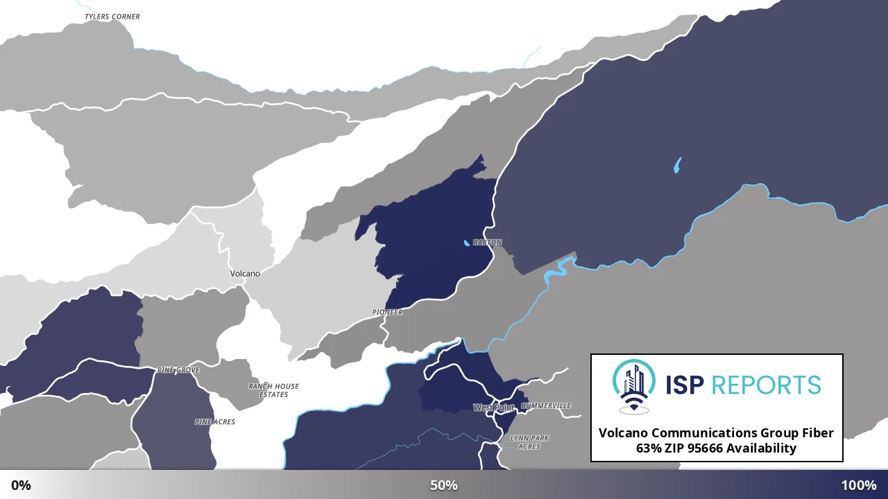95666, CA map of internet availability