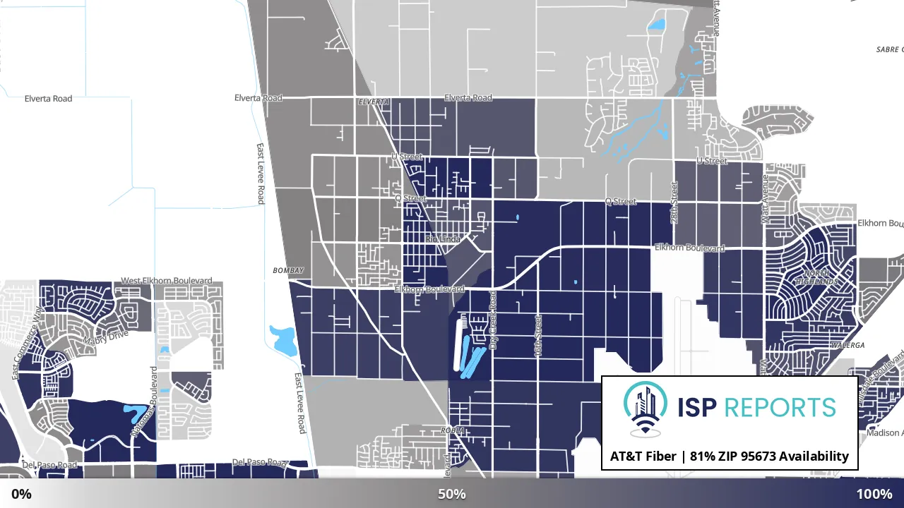 95673, CA map of internet availability