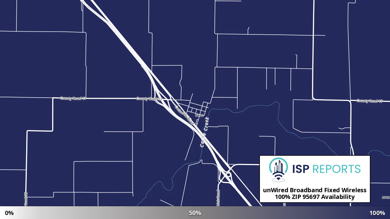 95697, CA map of internet availability
