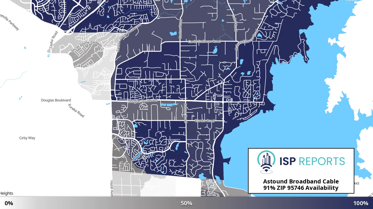 95746, CA map of internet availability