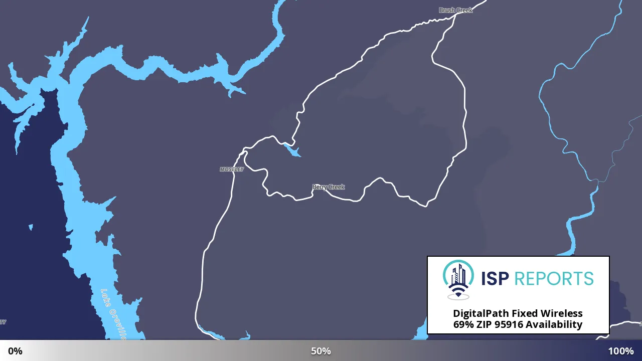 95916, CA map of internet availability