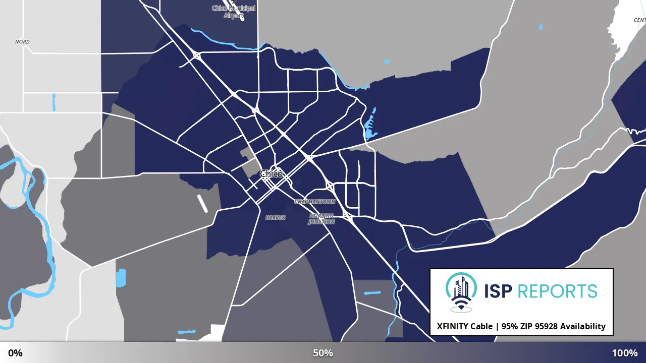 95928, CA map of internet availability