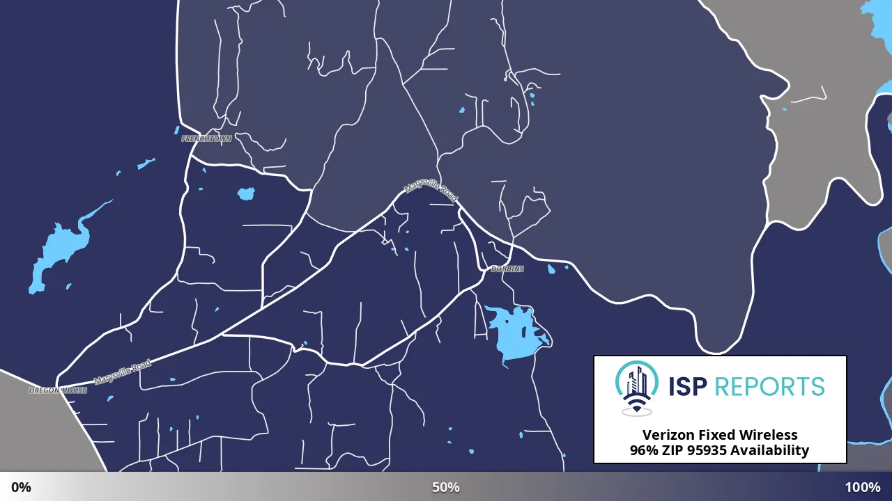 95935, CA map of internet availability
