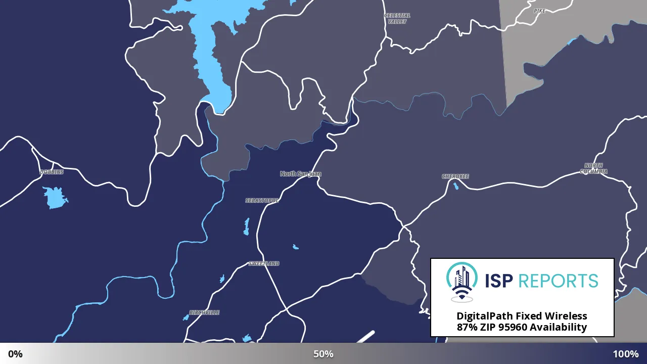 95960, CA map of internet availability