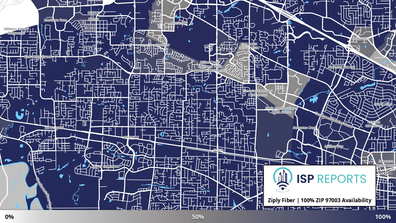 97003, OR map of internet availability