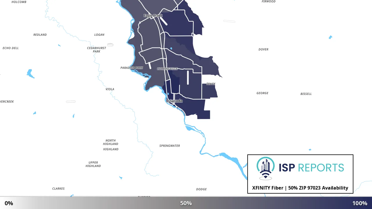 97023, OR map of internet availability