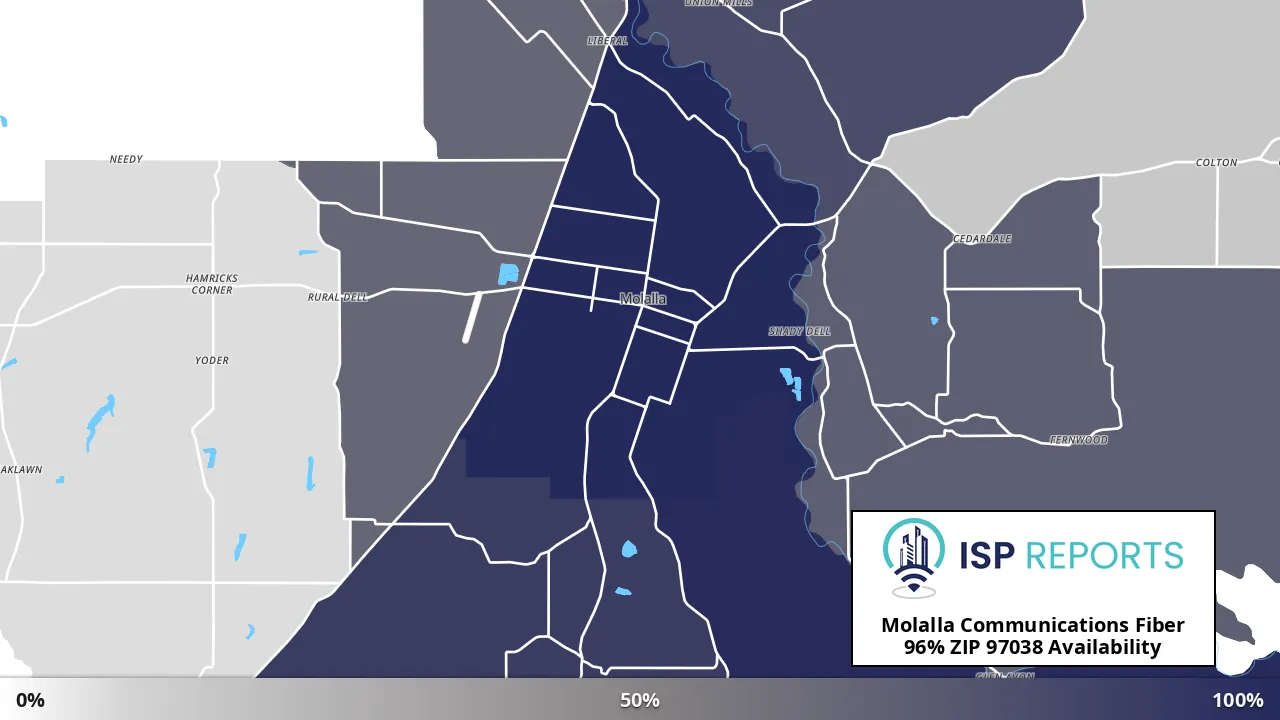 97038, OR map of internet availability