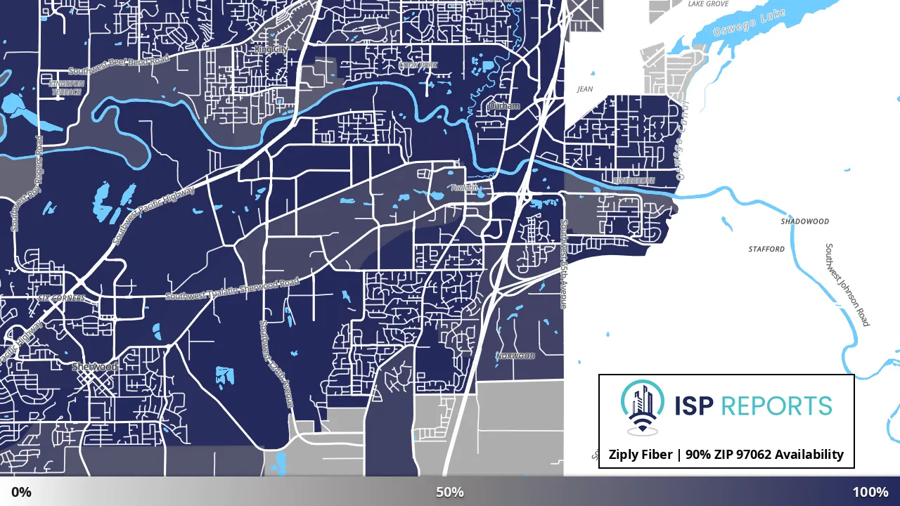 97062, OR map of internet availability