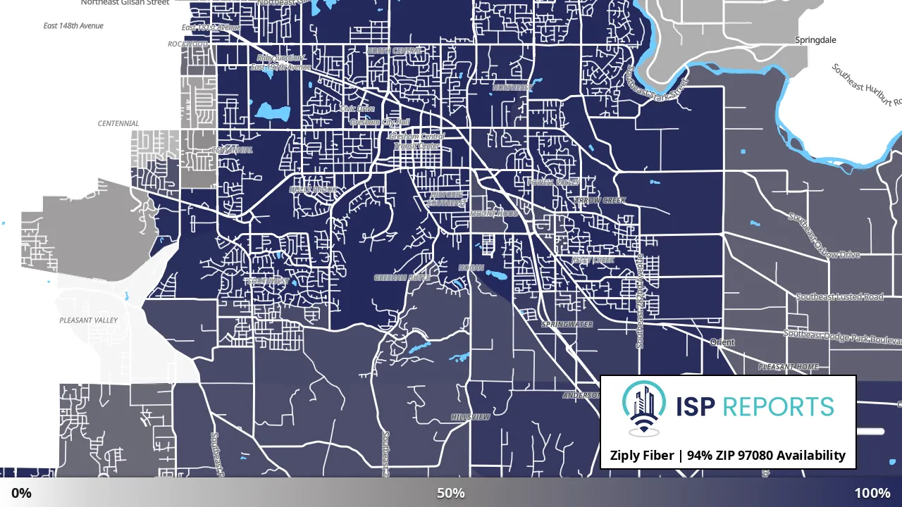 97080, OR map of internet availability