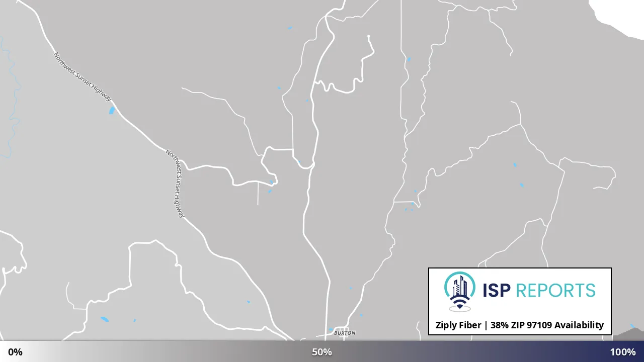 97109, OR map of internet availability