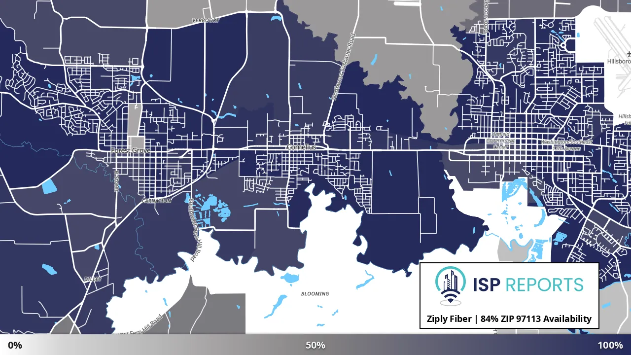 97113, OR map of internet availability