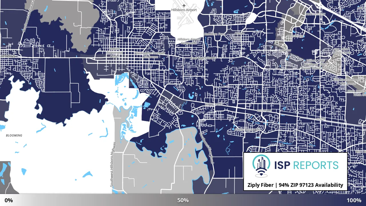 97123, OR map of internet availability