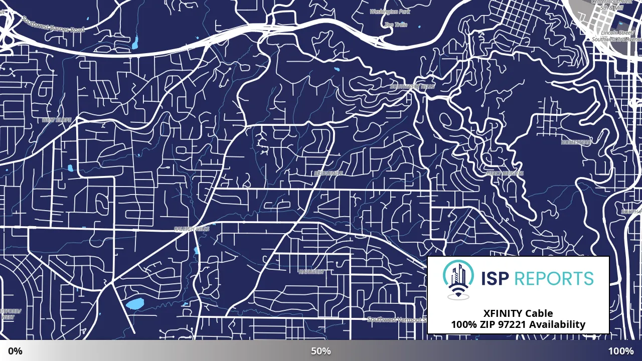 97221, OR map of internet availability