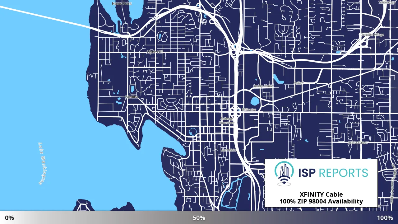 98004, WA map of internet availability