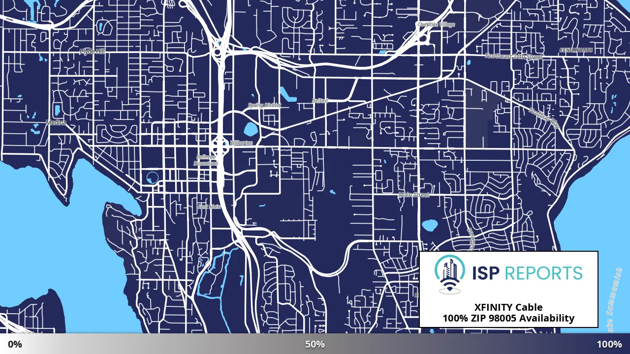 98005, WA map of internet availability