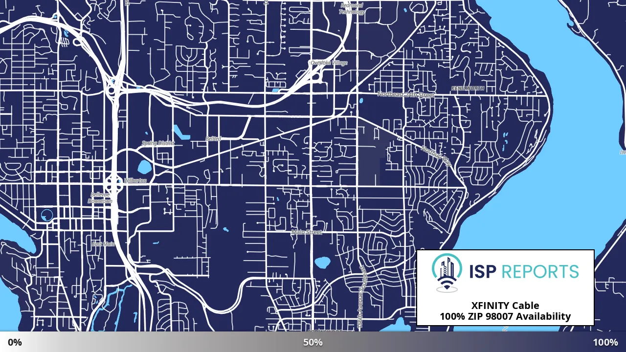 98007, WA map of internet availability