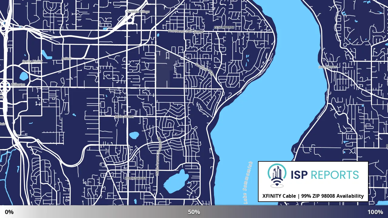 98008, WA map of internet availability