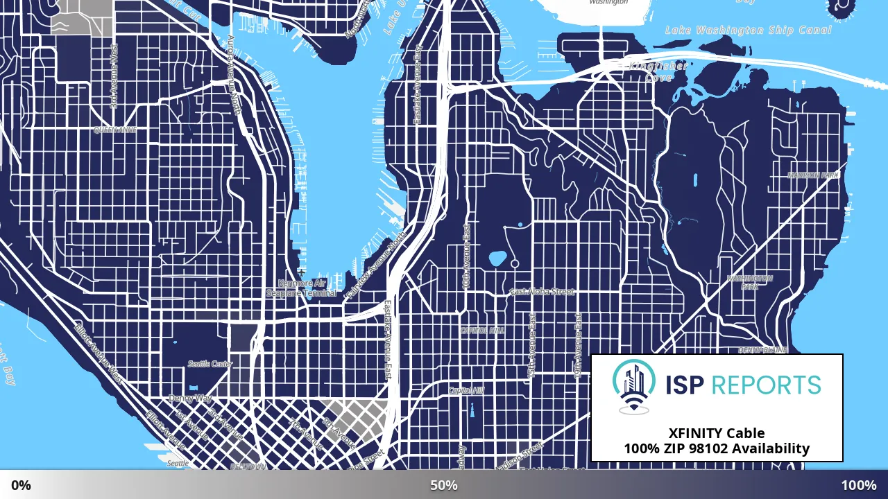 98102, WA map of internet availability