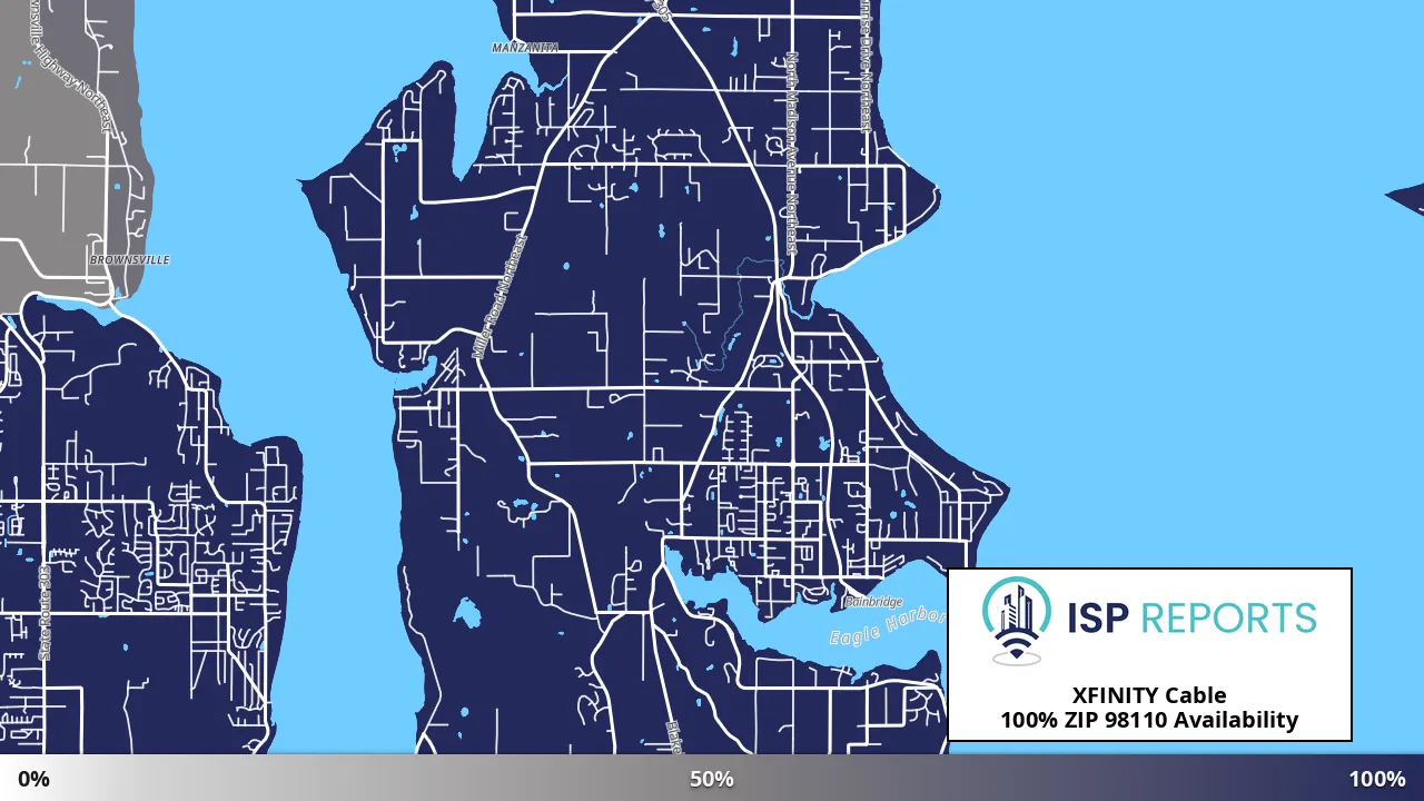98110, WA map of internet availability