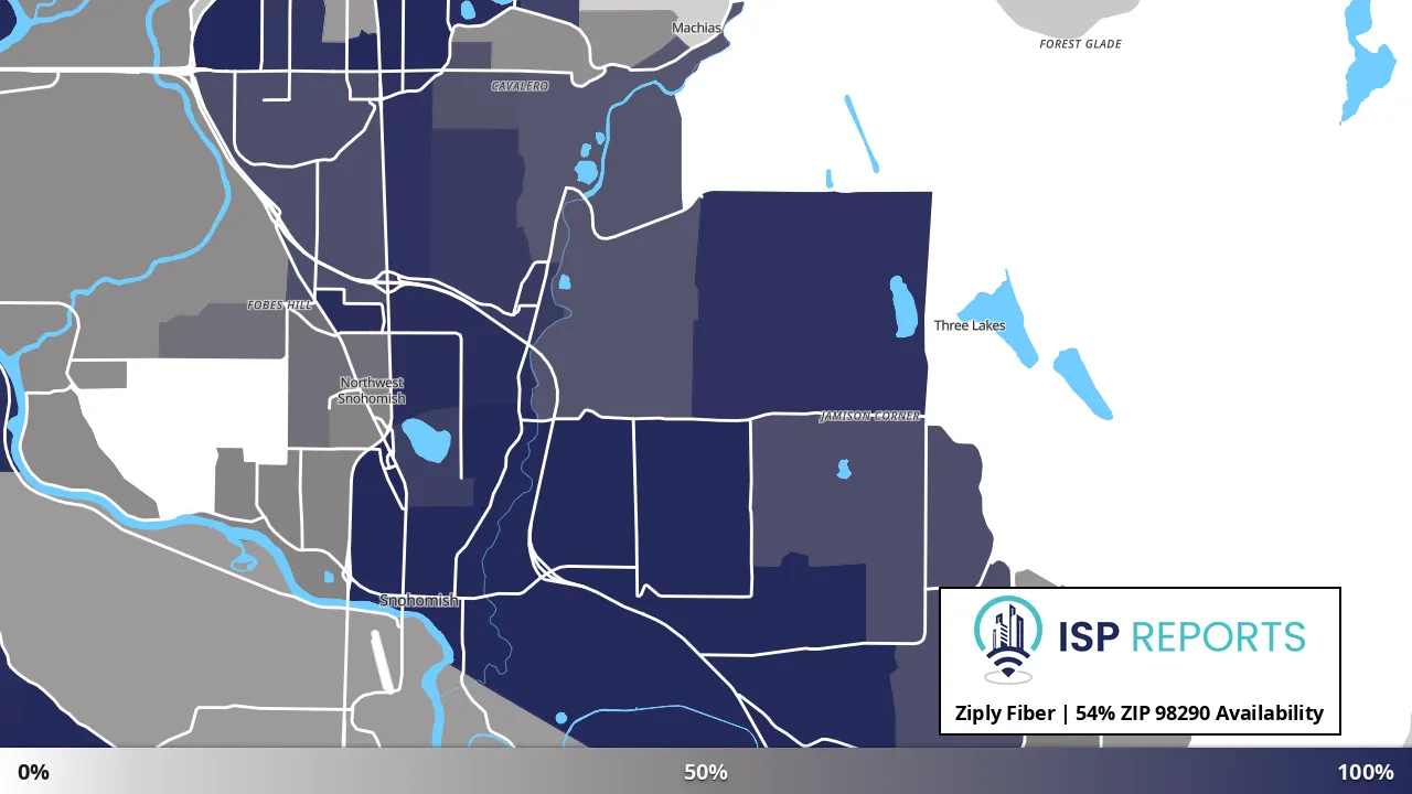 98290, WA map of internet availability