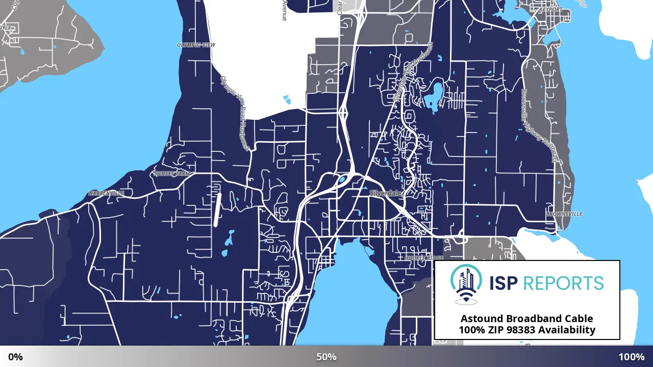 98383, WA map of internet availability