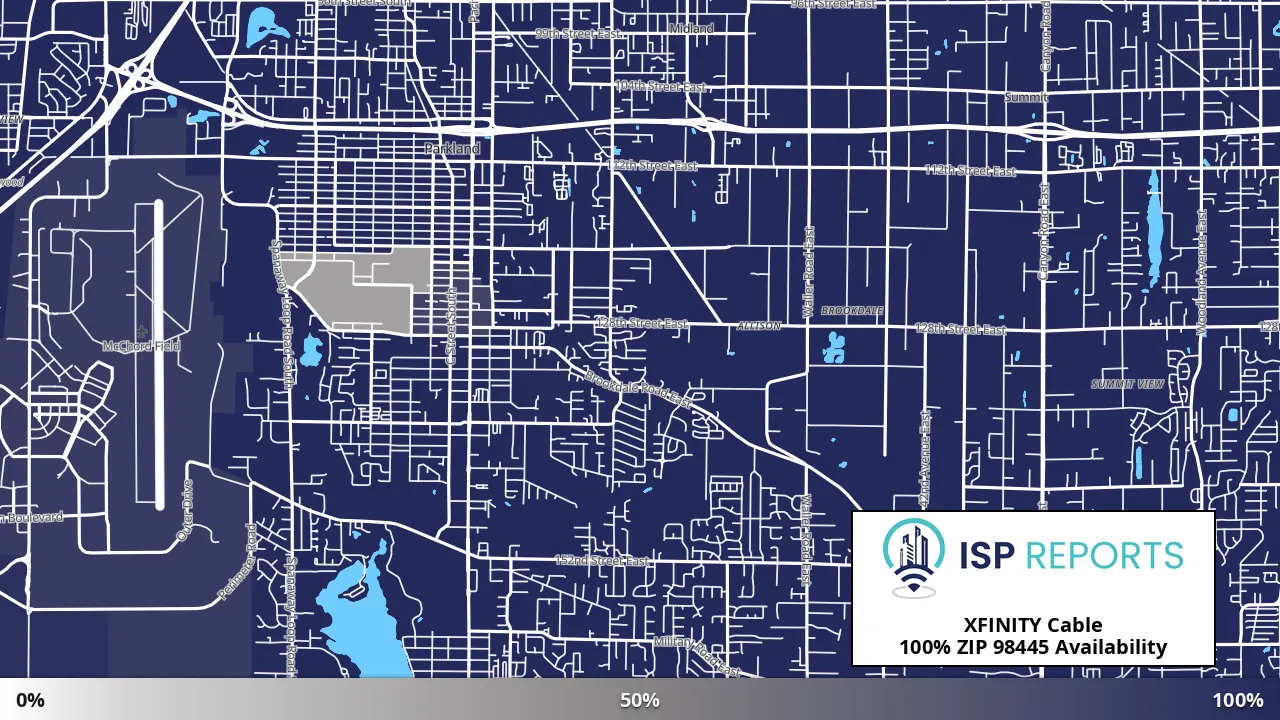 98445, WA map of internet availability