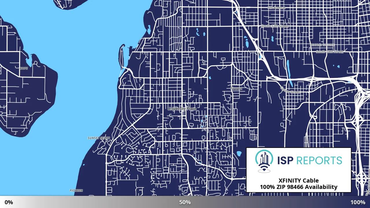 98466, WA map of internet availability