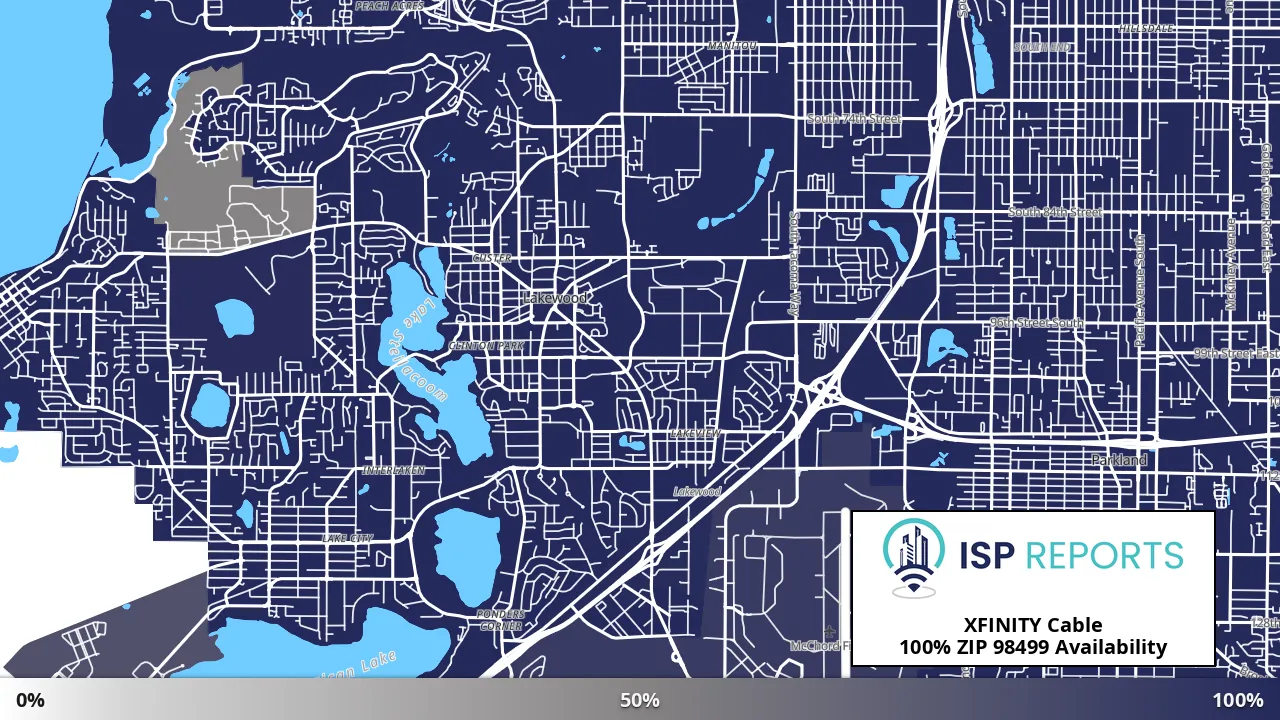 98499, WA map of internet availability