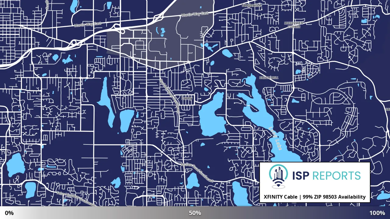 98503, WA map of internet availability