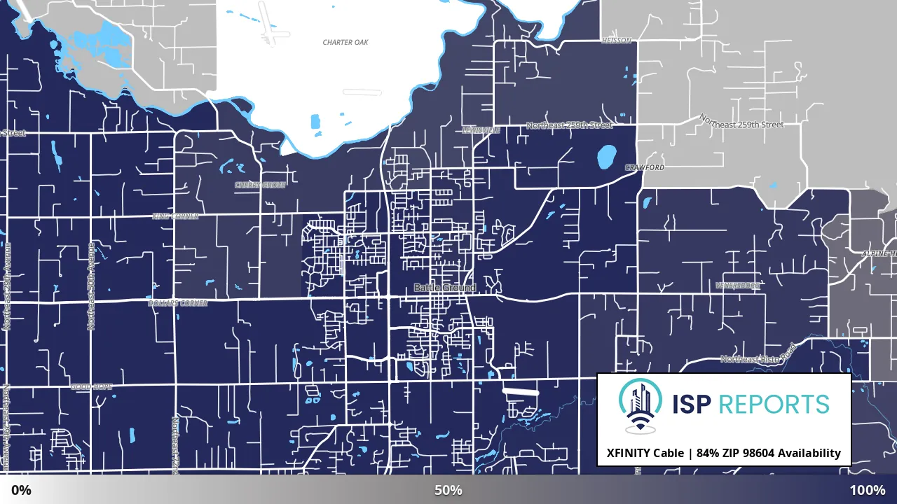 98604, WA map of internet availability