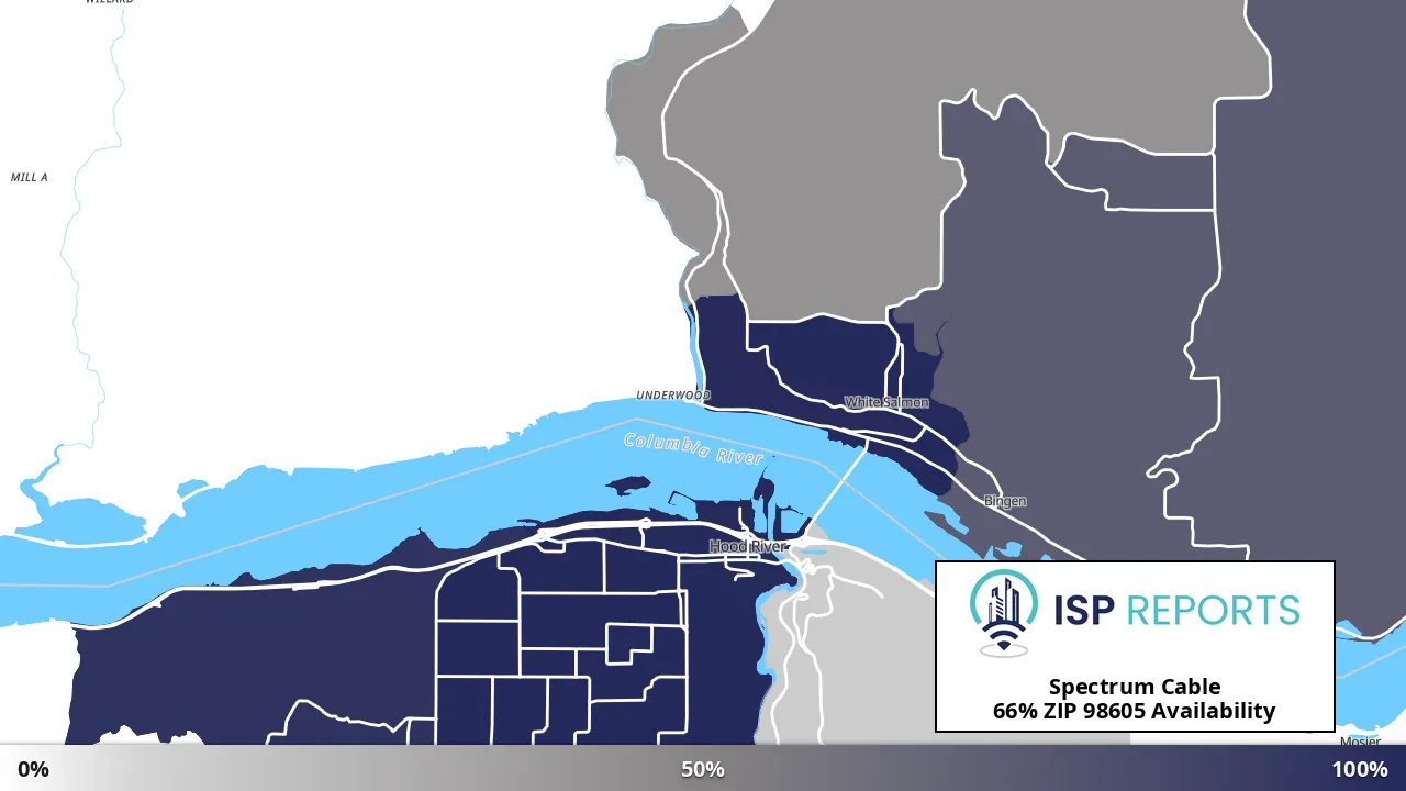 98605, WA map of internet availability