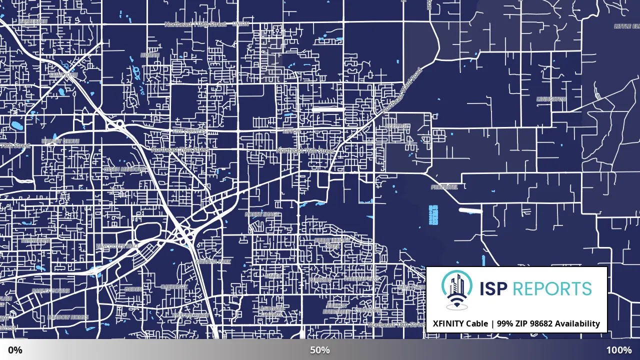98682, WA map of internet availability