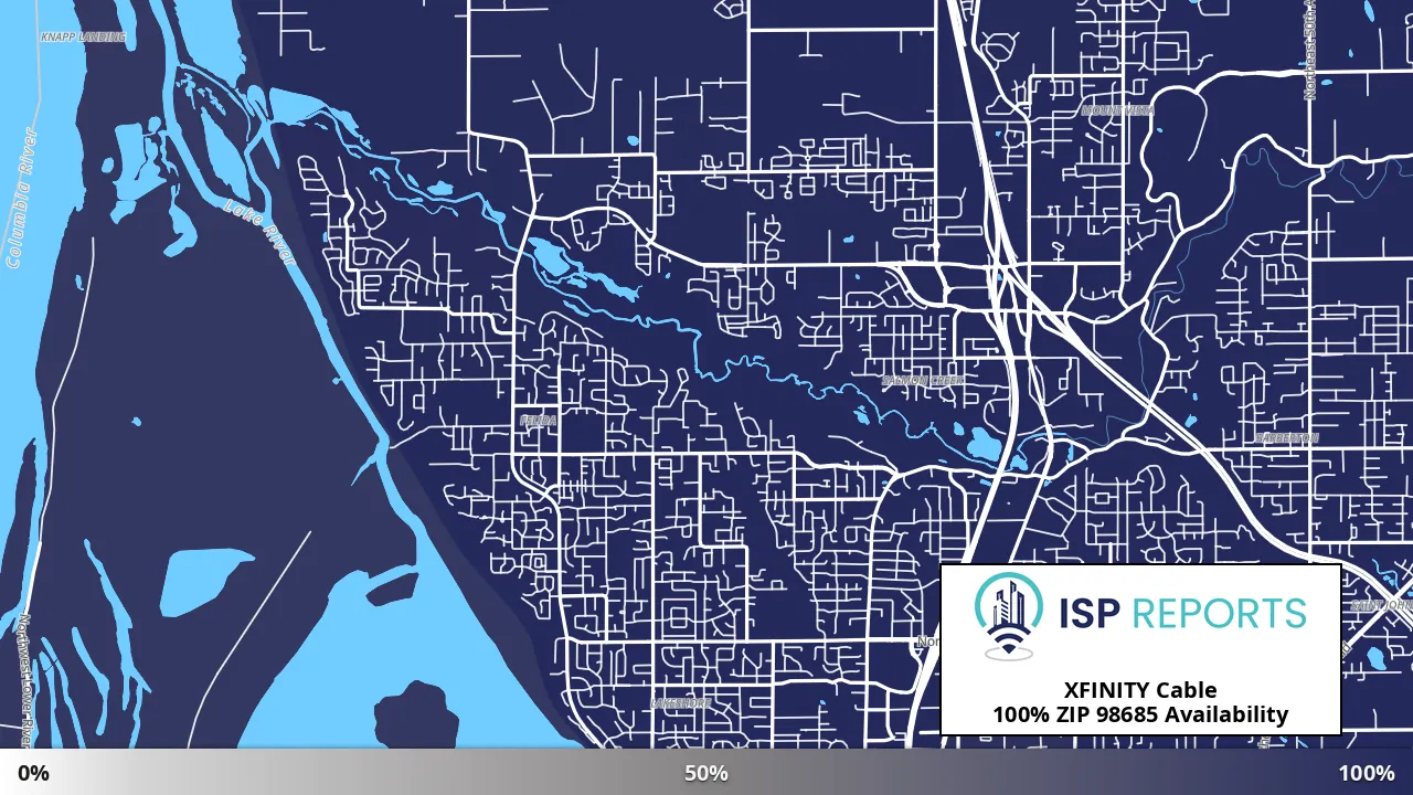 98685, WA map of internet availability