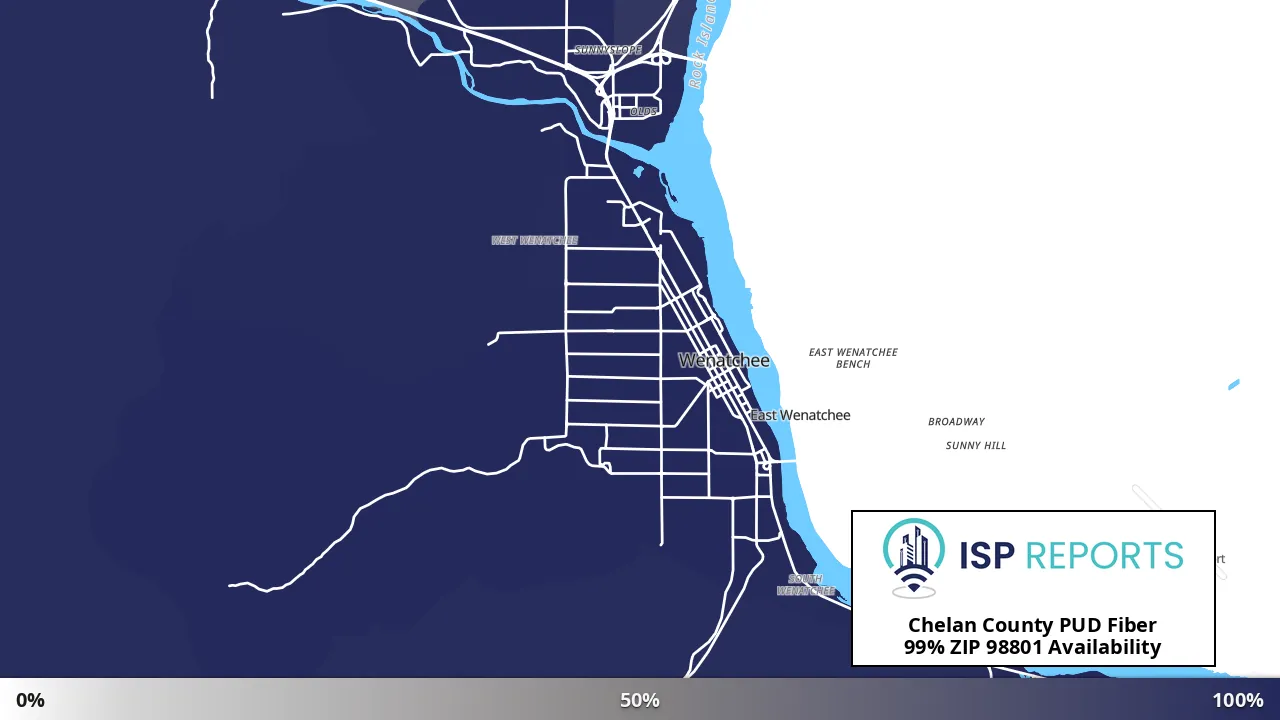 98801, WA map of internet availability