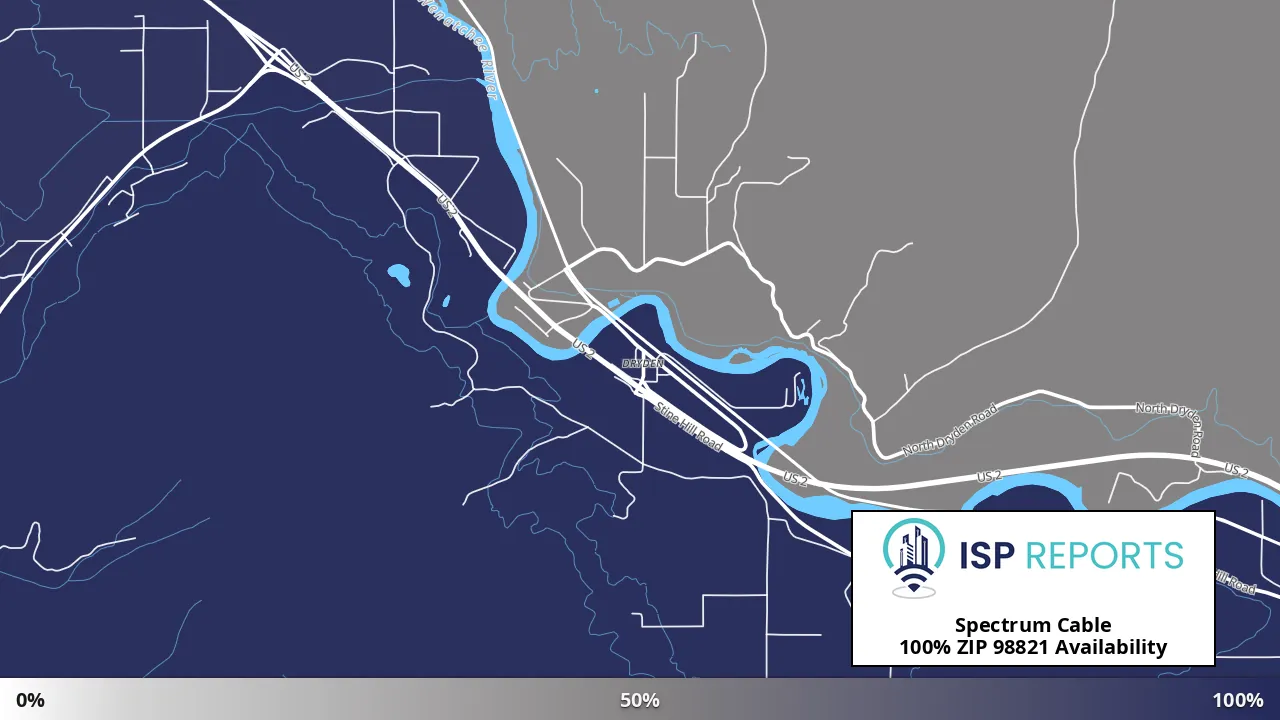 98821, WA map of internet availability