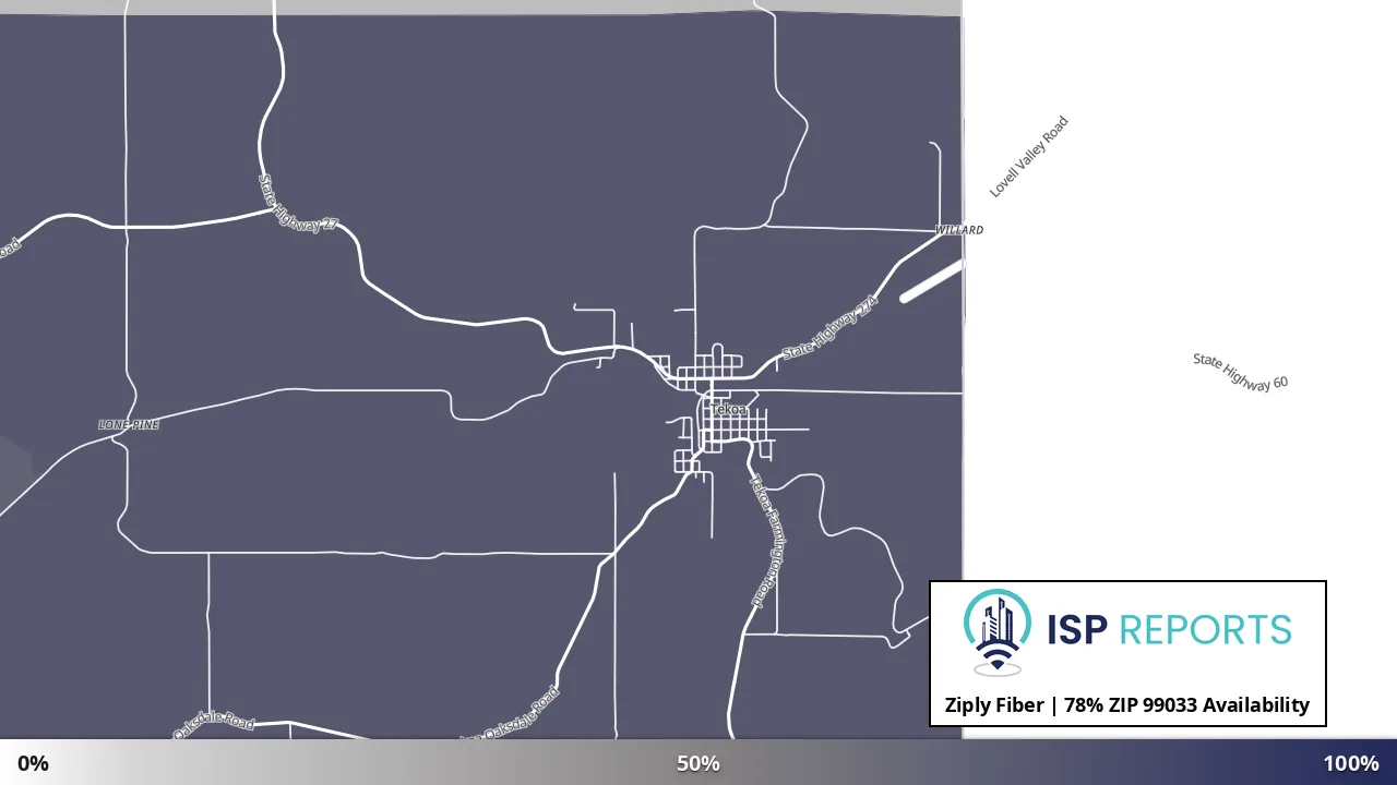 99033, WA map of internet availability