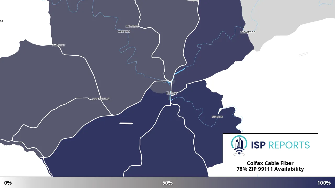 99111, WA map of internet availability