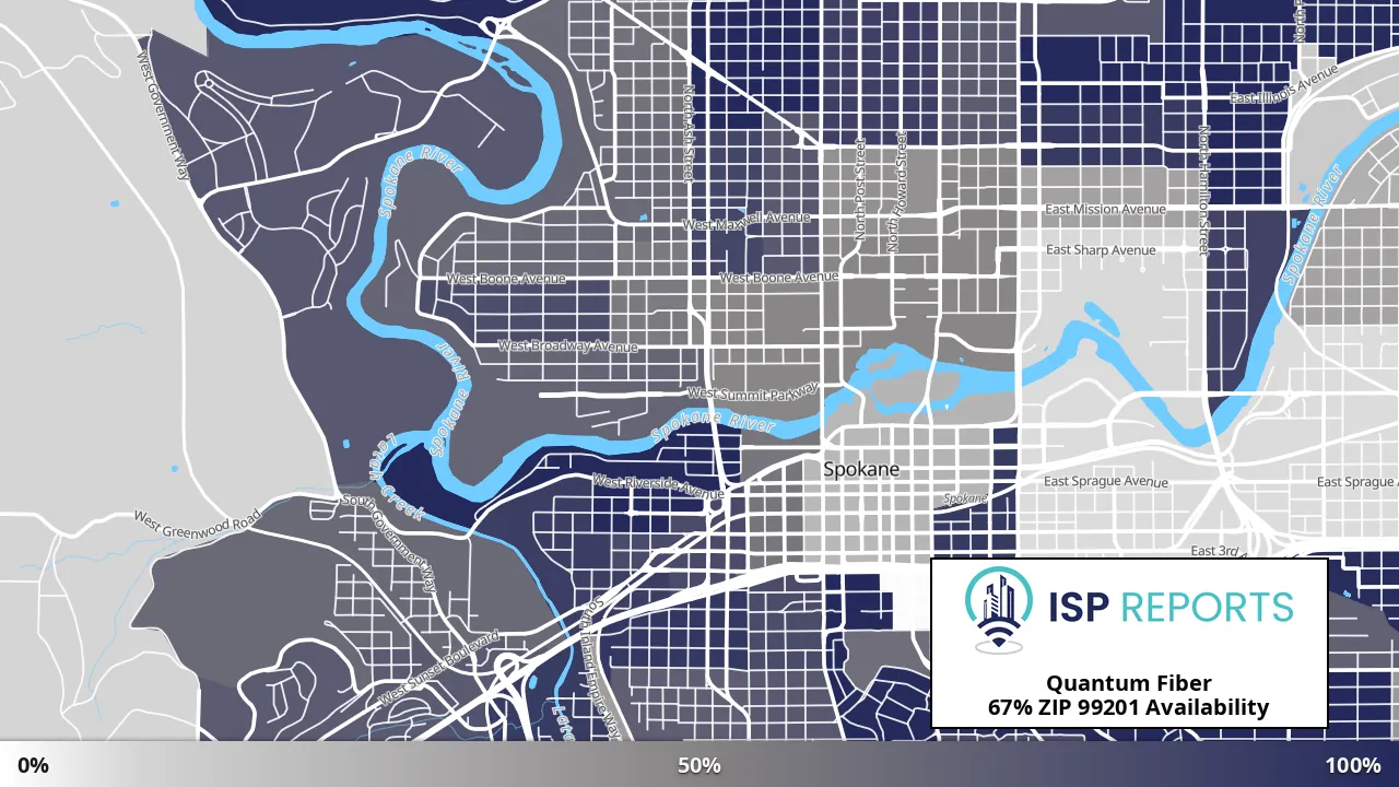 99201, WA map of internet availability