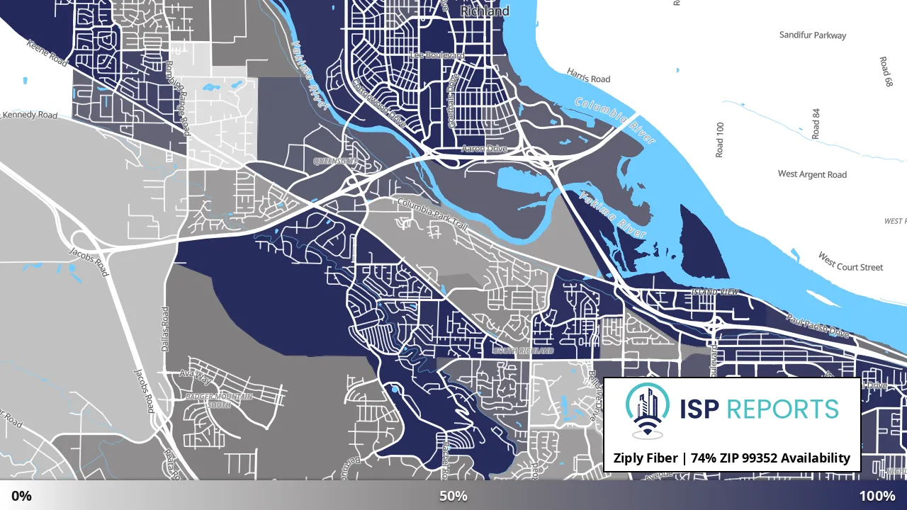 99352, WA map of internet availability